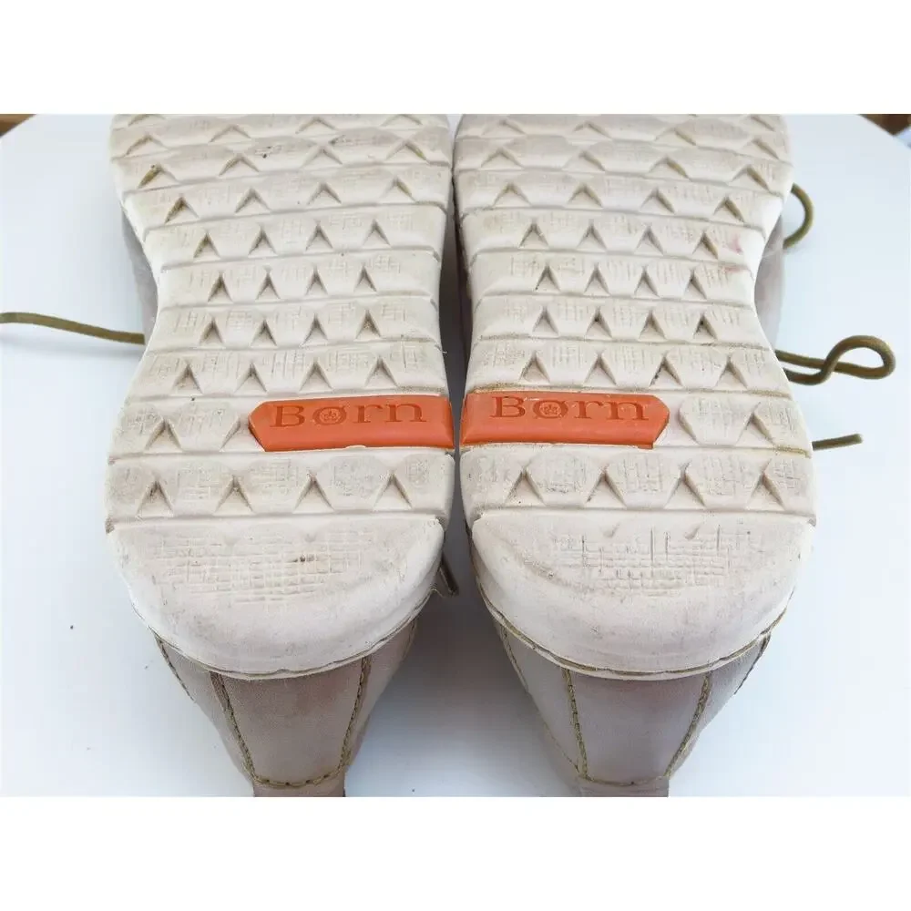 Born Size 7‎ Sneaker Brown Leather Medium Lace Up Women